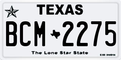 TX license plate BCM2275