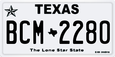 TX license plate BCM2280