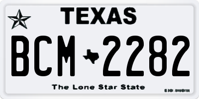 TX license plate BCM2282