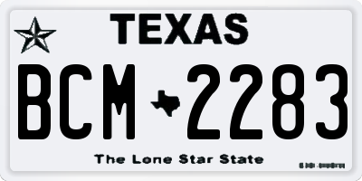 TX license plate BCM2283