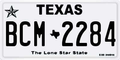 TX license plate BCM2284