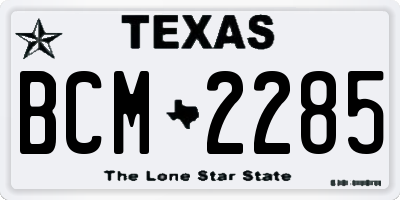 TX license plate BCM2285