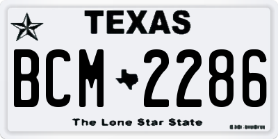 TX license plate BCM2286