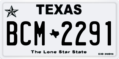 TX license plate BCM2291