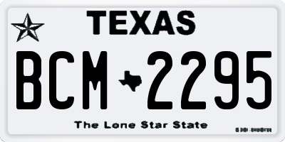 TX license plate BCM2295