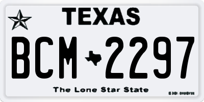 TX license plate BCM2297
