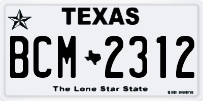 TX license plate BCM2312