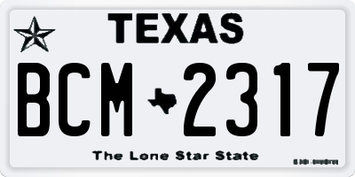 TX license plate BCM2317