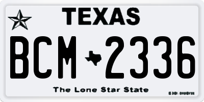 TX license plate BCM2336