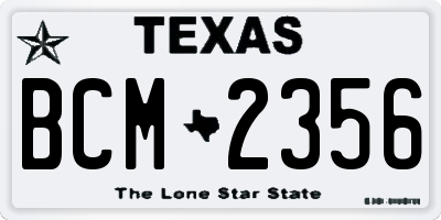 TX license plate BCM2356