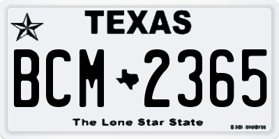 TX license plate BCM2365