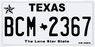 TX license plate BCM2367