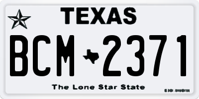 TX license plate BCM2371