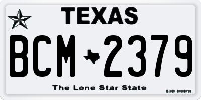 TX license plate BCM2379