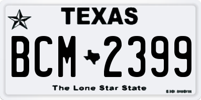 TX license plate BCM2399