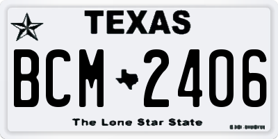 TX license plate BCM2406