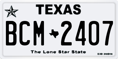 TX license plate BCM2407