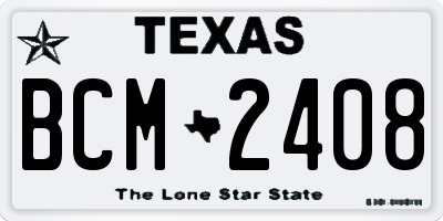 TX license plate BCM2408