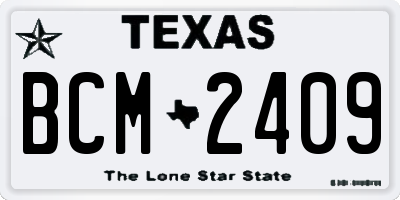 TX license plate BCM2409