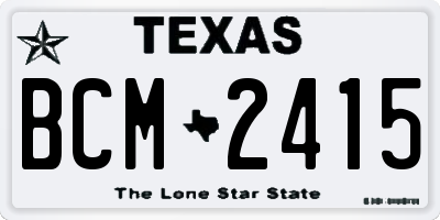 TX license plate BCM2415