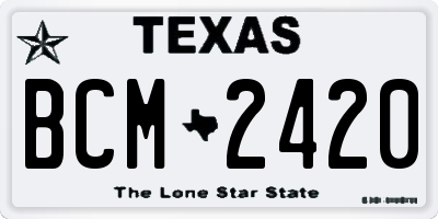 TX license plate BCM2420