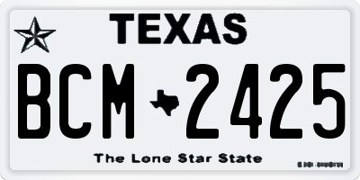 TX license plate BCM2425