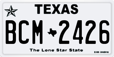 TX license plate BCM2426
