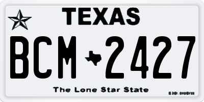 TX license plate BCM2427