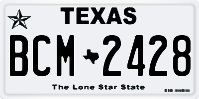 TX license plate BCM2428