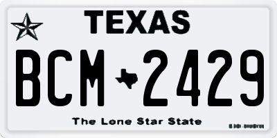 TX license plate BCM2429