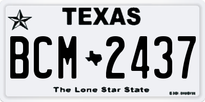 TX license plate BCM2437