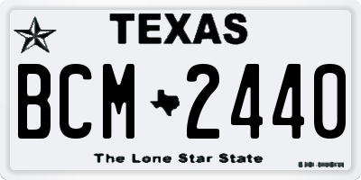TX license plate BCM2440