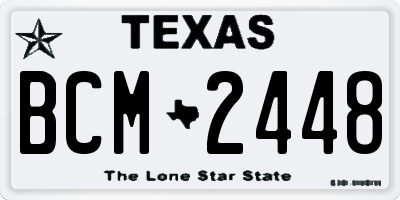 TX license plate BCM2448