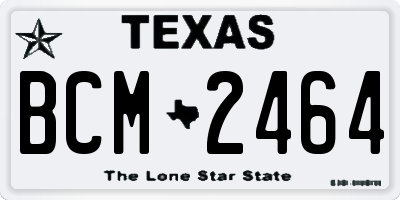 TX license plate BCM2464