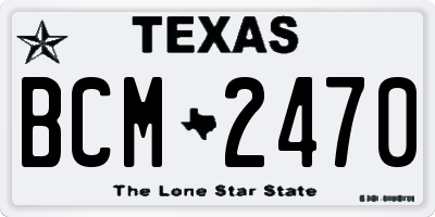 TX license plate BCM2470