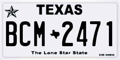 TX license plate BCM2471