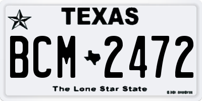 TX license plate BCM2472