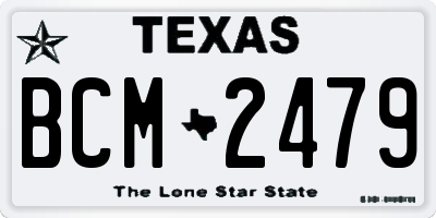 TX license plate BCM2479