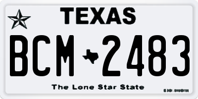 TX license plate BCM2483