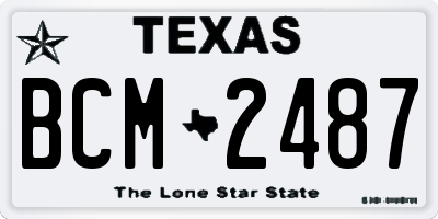 TX license plate BCM2487