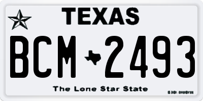 TX license plate BCM2493