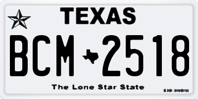 TX license plate BCM2518