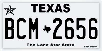 TX license plate BCM2656