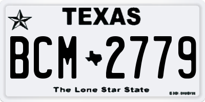 TX license plate BCM2779