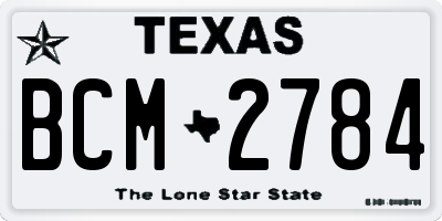 TX license plate BCM2784
