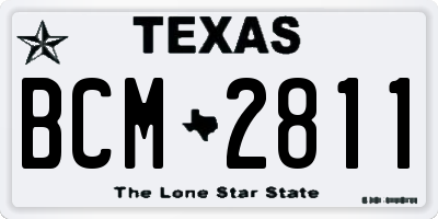 TX license plate BCM2811