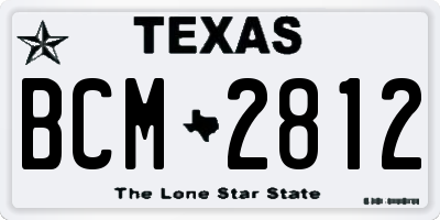 TX license plate BCM2812