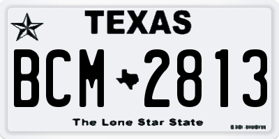 TX license plate BCM2813