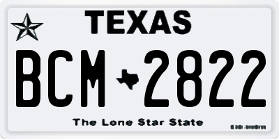 TX license plate BCM2822