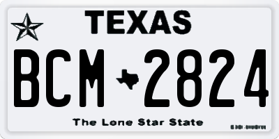TX license plate BCM2824